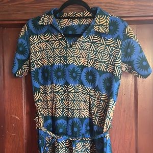 Vintage batik midi dress